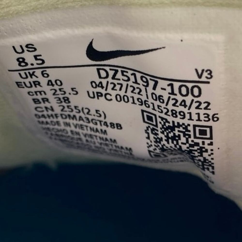 Nike Air Force 1 PLT.AF.ORM Women's White Pastel Low Top Athletic Sneakers 8.5 - Picture 6 of 6
